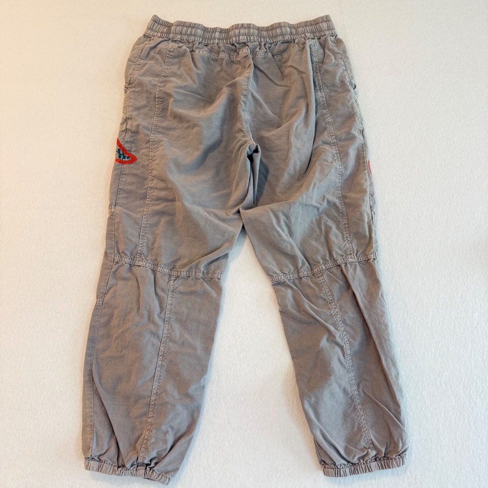 Anthropologie Colorful Embroidered Joggers Women S Gray Boho Chic Style - Picture 9 of 9